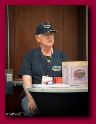 Ken Spike selling 50/50 tickets